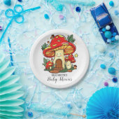 可愛魅力的いキノコの赤ちゃんシャワー ペーパープレート (パーティー)