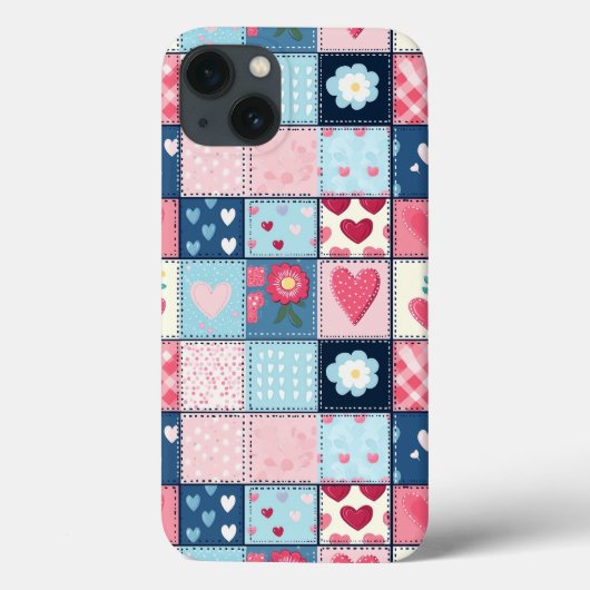 可愛魅力的いパッチワークデザイン Case-Mate iPhoneケース (裏面)