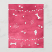 可愛鮮やかい犬のピンクドッグウォーカーチラシ チラシ (裏面)