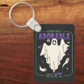 可憐で面白いハロウィーン幽霊ことわざ キーホルダー (正面)