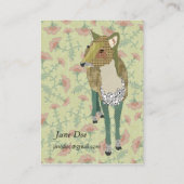 可憐なシカの花の名刺 名刺 (裏面)