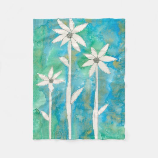 可憐なデイジーI フリースブランケット (正面)