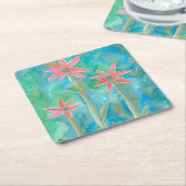 可憐なデイジーIII スクエアペーパーコースター (アングル)