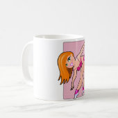 可憐なトレーニングの女の子 コーヒーマグカップ (正面左)
