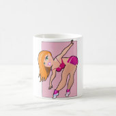 可憐なトレーニングの女の子 コーヒーマグカップ (中央)
