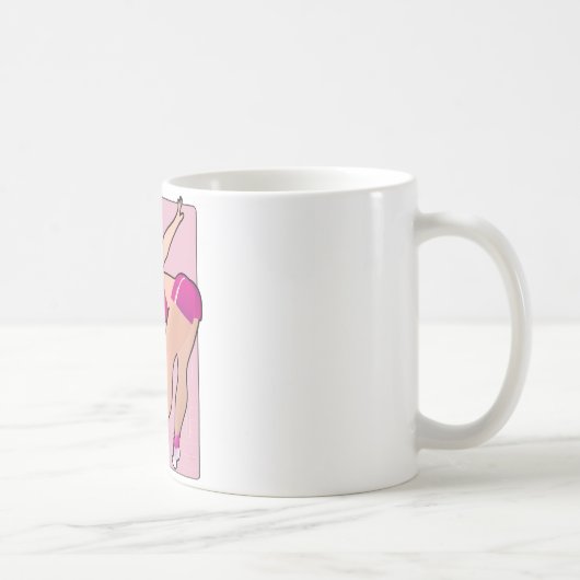 可憐なトレーニングの女の子 コーヒーマグカップ (右)