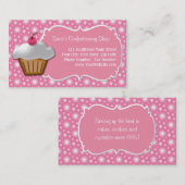 可憐なピンクのカップケーキの名刺 名刺 (正面/裏面)