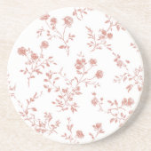 可憐なピンクの花 コースター (正面)