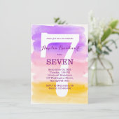 可憐な子供の誕生会の水彩画の効果 招待状 (スタンド正面)