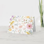 可憐な春の野花の花 サンキューカード (裏面)