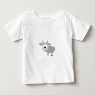可憐な灰色のヤギ ベビーTシャツ