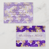 可憐な紫色によっては名刺が開花します 名刺 (正面/裏面)