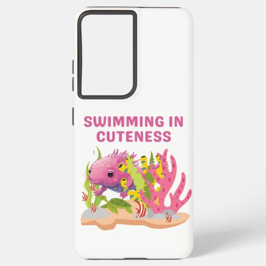 可憐に泳ぐ SAMSUNG GALAXYケース (裏面)