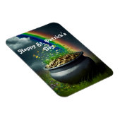 可撓性マグネットのポット付きレインボー金ゴールド マグネット (右側)