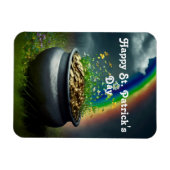 可撓性マグネットのポット付きレインボー金ゴールド マグネット (横)