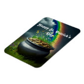 可撓性マグネットのポット付きレインボー金ゴールド マグネット (左側)