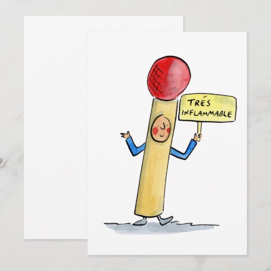 可燃性の 招待状 (正面/裏面)