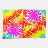 可燃性カラフルタイ染料デザイン キッチンタオル (横)