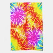 可燃性カラフルタイ染料デザイン キッチンタオル (縦)