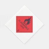 可燃性ガス安全ラベル危険警告標識 スタンダードランチョンナプキン (角)