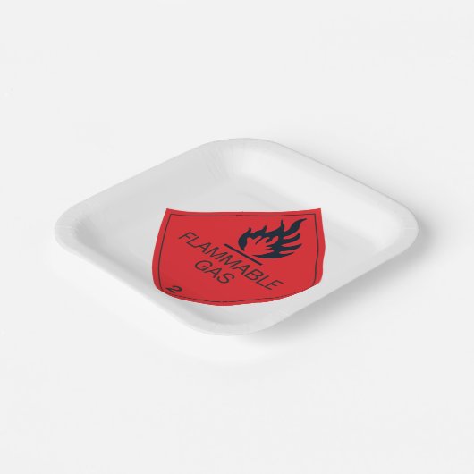 可燃性ガス安全ラベル危険警告標識 ペーパープレート (傾斜あり)