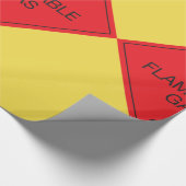 可燃性ガス安全ラベル危険警告標識 ラッピングペーパー (角)