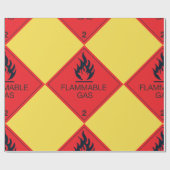 可燃性ガス安全ラベル危険警告標識 ラッピングペーパー (フラット)