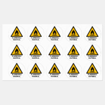 可燃性材警告料の火災危険記号