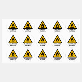 可燃性材警告料の火災危険記号 ラベル