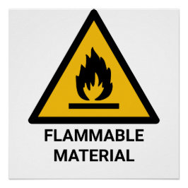 可燃性材警告料、火災危険度の記号 ポスター