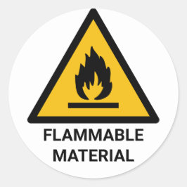 可燃性材警告料、火災危険度の記号 ラウンドシール