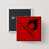 可燃性 缶バッジ (正面&裏面)