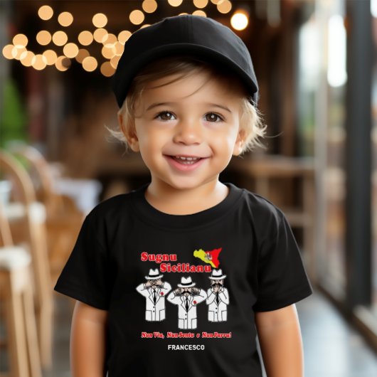 可笑しな幼児 シチリア風諺 マフィアキャラ トドラーTシャツ