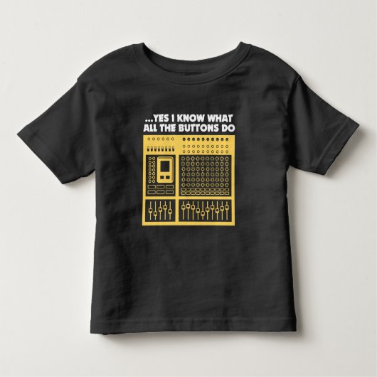 可聴周波音響技師-音楽DJのターンテーブル トドラーTシャツ (正面)