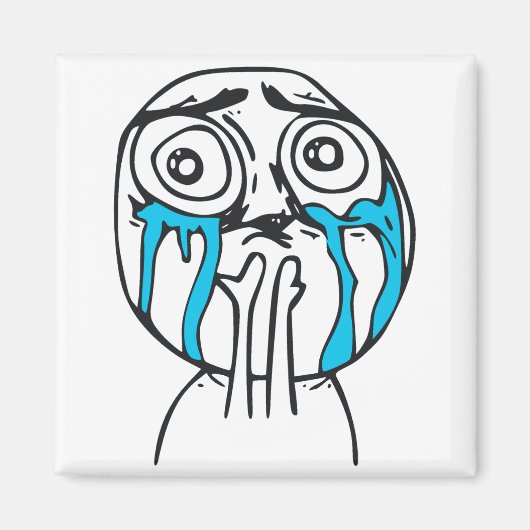 可聴性過負荷可愛い怒り顔ミーム マグネット (正面)