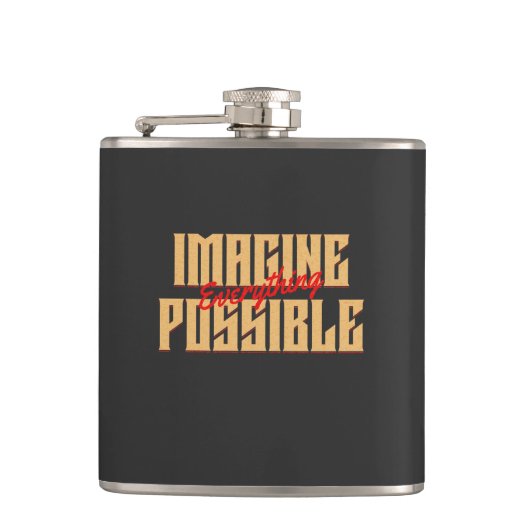 可能な想像すべて引用文動機 フラスク (正面)