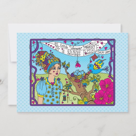 可能な限り親切にする_フラットカード7" x 5" (正面)