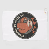 可能な限り遅い – 怠惰な可愛いおもしろいスロスギフト ゴルフタオル (横)