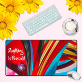 可能やる気を起こさせるなインスパイア抽象芸術 デスクマット