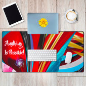 可能やる気を起こさせるなインスパイア抽象芸術 デスクマット