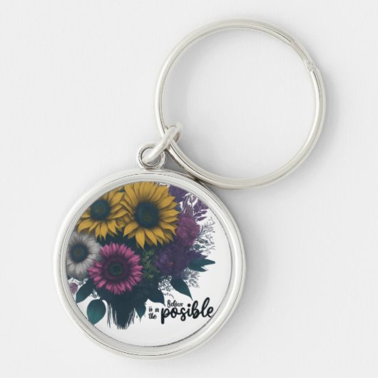可能信じな場合 – Premium Round Keychain キーホルダー (正面)