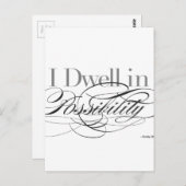 可能性に住む – エミリー・ディキンソン引用文 ポストカード (正面/裏面)