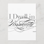 可能性に住む – エミリー・ディキンソン引用文 ポストカード (正面)