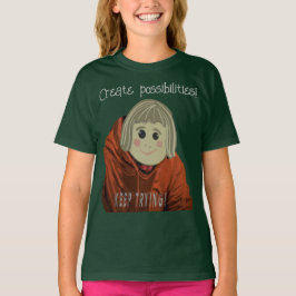 可能性に満ちたシンプルな顔のインスピレーション Tシャツ