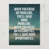 可能性に焦点を当てる引用文 ポストカード (正面)