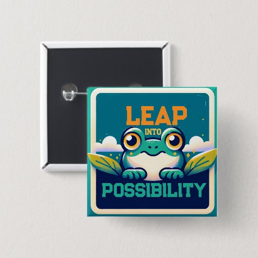 可能性に飛躍 缶バッジ (正面&裏面)