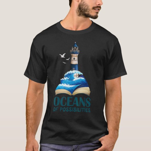 可能性のオーシャンライトハウスサマー読ズ Tシャツ (正面)