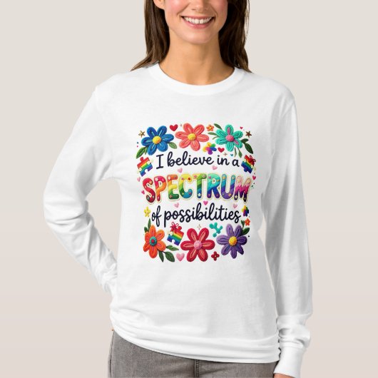 可能性のスペクトラムを信じろ Tシャツ (正面)
