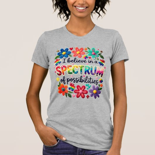 可能性のスペクトラムを信じろ Tシャツ (正面)