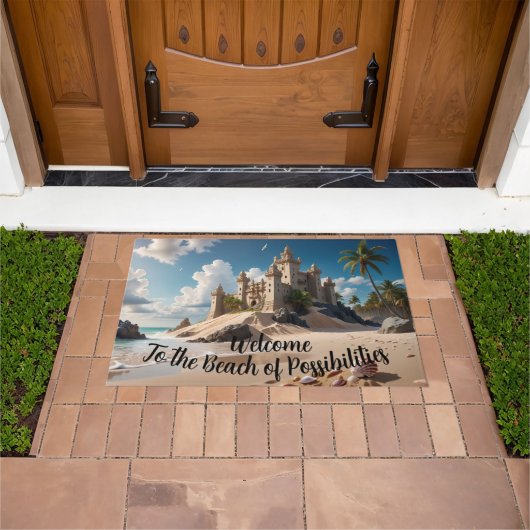可能性のビーチからの城 ドアマット (室外)